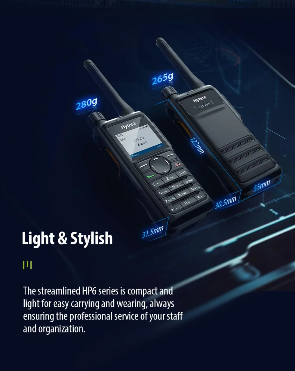 Hytera HP688 detail view